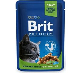 BRIT PREMIUM CAT CHICKEN STERILISED - WET CAT FOOD - 100G