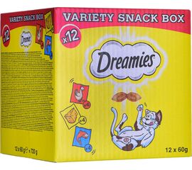 DREAMIES VARIETY SNACK BOX - CAT TREATS - 12X60 G