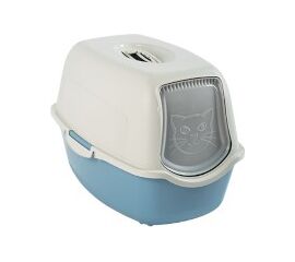 ROTHO BAILEY HOODED LITTER BOX BLUE, WHITE