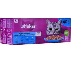 WHISKAS FISH FAVOURITES IN JELLY - WET CAT FOOD - 40X85 G