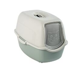 ROTHO BAILEY HOODED LITTER BOX GREEN, WHITE