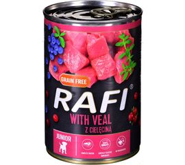 DOLINA NOTECI RAFI JUNIOR WITH VEAL, CRANBERRY, AND BLUEBERRY - WET DOG FOOD 400 G