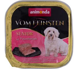 ANIMONDA VOM FEINSTEN SENIOR WET DOG FOOD TURKEY HEARTS 150 G