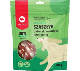 MACED LAMB WRAPPED RAWHIDE STICK - DOG TREAT - 500G