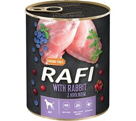 DOLINA NOTECI RAFI DOG WET FOOD WITH RABBIT, BLUEBERRY AND CRANBERRY - 800G