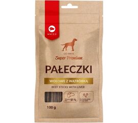 MACED BEEF STICKS WITH LIVER - DOG TREAT - 100G