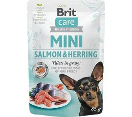 BRIT CARE MINI SALMON&HERRING STERILISED - WET DOG FOOD - 85 G