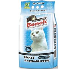 SUPER BENEK CERTECH SUPER BENEK WHITE ANTIBACTERIAL - CAT LITTER CLUMPING 5 L