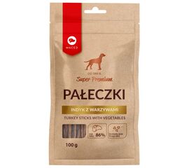 MACED TURKEY STICKS WITH VEGETABLES - DOG TREAT - 100G