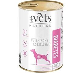 4VETS NATURAL DIABETES DOG  - WET DOG FOOD - 400 G
