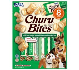 INABA CHURU BITES CHICKEN WITH TUNA RECIPE - DOG TREAT - 8X12G