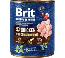 BRIT PREMIUM BY NATURE CHICKEN WITH HEARTS - WET DOG FOOD - 800 G