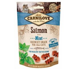 CARNILOVE CRUNCHY SNACK SALMON & MINT - CAT TREAT WITH SALMON AND MINT - 50 G