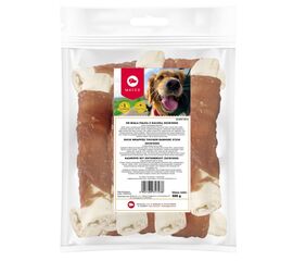 MACED DUCK WRAPPED THICKER RAWHIDE STICK - DOG CHEW - 500G