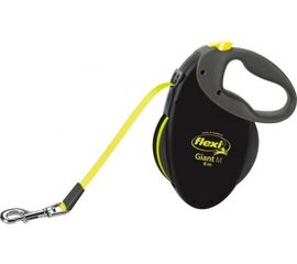 FLEXI TRIXIE NEON GIANT M 8 M BLACK, YELLOW DOG RETRACTABLE LEAD