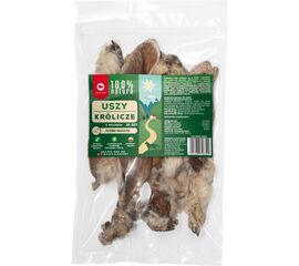 MACED RABBIT EARS WITH HAIR - DOG TREAT - 10 PIECES