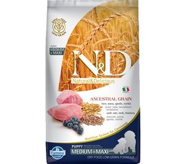 FARMINA N&D ANCESTRAL GRAIN PUPPY MEDIUM&MAXI LAMB DRY DOG FOOD - 12 KG