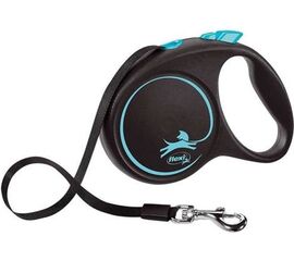 FLEXI AUTOMATIC LEASH BLACK DESIGN M 5 M, BLUE