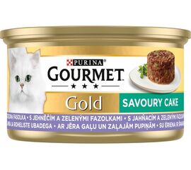 PURINA NESTLE GOURMET GOLD - SAVOURY CAKE WITH LAMB AND GREEN BEANS 85G