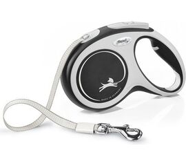 FLEXI NEW COMFORT 8 M BLACK, GREY DOG RETRACTABLE LEAD