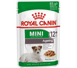 ROYAL CANIN MINI AGEING 12+ WET DOG FOOD CHUNKS IN SAUCE 12X85 G