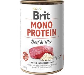 BRIT MONO PROTEIN BEEF & RICE - WET DOG FOOD - 400G