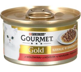 PURINA NESTLE GOURMET GOLD SAUCE DELIGHT BEEF - WET CAT FOOD - 85 G