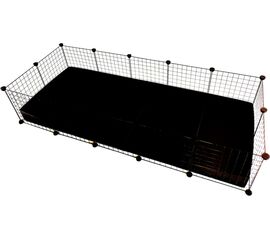 C&C MODULAR CAGE 5X2 PIG RABBIT HEDGEHOG BLACK 180 X 75 X 37 CM