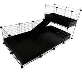 C&C MODULAR CAGE ONE-STOREY 4X2 + LOFT 2X1 + BLACK RAMP