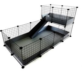 C&C MODULAR CAGE 4X2 + LOFT 2X1+ GREY RAMP