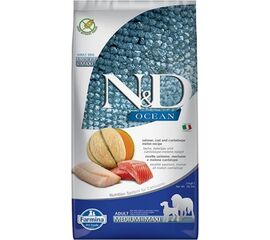 FARMINA N&D OCEAN DOG SALMON, COD, CANTALOUPE, MELON ADULT MEDIUM&MAXI - DRY DOG FOOD - 12 KG