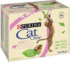 PURINA NESTLE PURINA CAT CHOW LAMB, GREEN BEANS - WET CAT FOOD - 10X85 G