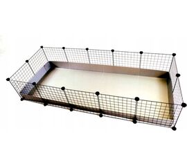 C&C MODULAR CAGE 5X2 PIG RABBIT HEDGEHOG SILVER 180 X 75 X 37 CM