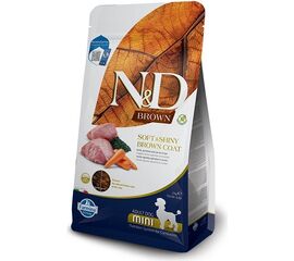 FARMINA N&D BROWN DOG LAMB, SPIRULINA&CARROT ADULT MINI - DRY DOG FOOD - 2 KG
