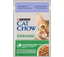 PURINA NESTLE CAT CHOW STERILISED GIG LAMB GREEN BEANS IN SAUCE 85G