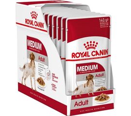 ROYAL CANIN SHN MEDIUM ADULT IN SAUCE - WET FOOD FOR ADULT DOGS - 10X140G