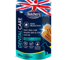 BUTCHER'S DENTAL CARE - DENTAL SNACK FOR MEDIUM SIZED DOGS - 180G