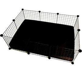 C&C MODULAR CAGE 3X2 110X75 CM GUINEA PIG, HEDGEHOG, BLACK