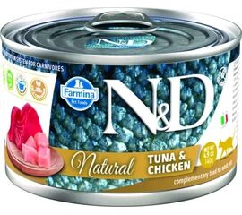 FARMINA N&D CAT NATURAL TUNA&CHICKEN- WET CAT FOOD - 140 G