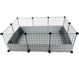 C&C MODULAR CAGE 3X2 110X75 CM GUINEA PIG, HEDGEHOG, SILVER GREY