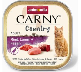 ANIMONDA CARNY COUNTRY BEEF, LAMB + PHEASANT - WET CAT FOOD - 100 G