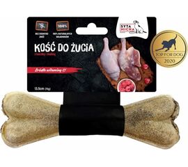 SYTA MICHA KOŚĆ DO ŻUCIA Z KACZKĄ I MALINAMI – PRZYSMAK DLA PSA - 13,5CM