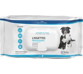 FRANCODEX CHUSTECZKI DO CZYSZCZENIA OCZU, USZU, ŁAP DLA  PSÓW, KOTÓW, GRYZONI 80 SZT.