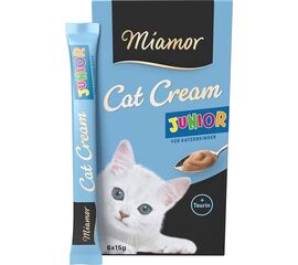 MIAMOR CAT CREAM JUNIOR - CAT TREATS - 6 X 15G