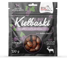 SYTA MICHA SUPER SAUSAGES WITH DEER AND BLACKCURRANT - A TREAT FOR DOGS - 100 G