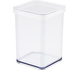 ROTHO POJEMNIK NA PRZYSMAKI KWADRATOWY 1.0L LOFT TRANSPARENTNY/BIAŁY