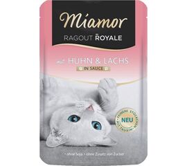 MIAMOR RAGOUT ROYALE CHICKEN AND SALMON IN SAUCE - WET CAT FOOD - 100G