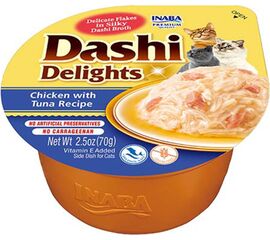 INABA DASHI DELIGHTS CHICKEN TUNA BOUILLON - CAT TREAT - 70G