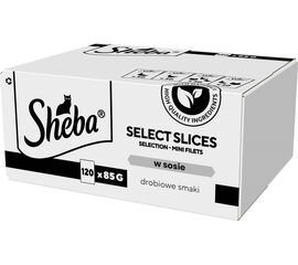 SHEBA SELECT SLICES POULTRY FLAVORS - WET CAT FOOD - 120 X 85G