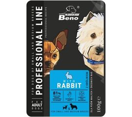 SUPER BENEK SUPER BENO ADULT SMALL AND MEDIUM RABBIT - WET DOG FOOD - 100 G